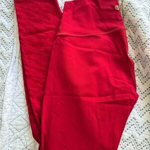 Lululemon Red High-Waisted Leggings